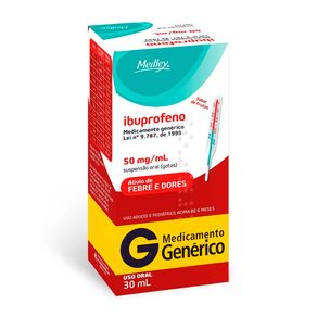 Ibuprofeno 50mg/ml Medley Suspensão Oral Sabor Frutas 30ml