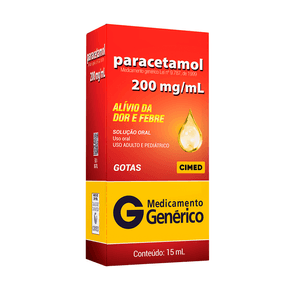 Paracetamol Gotas 200mg/ml Frasco 15ml - Cimed