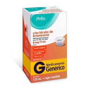Cloridrato de Bromexina 8mg/5ml Medley Frasco 120ml + Copo Medidor