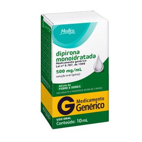 Dipirona Sódica 500mg Medley Frasco 10ml