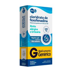 Cloridrato de Fexofenadina 120mg EMS 10 Comprimidos