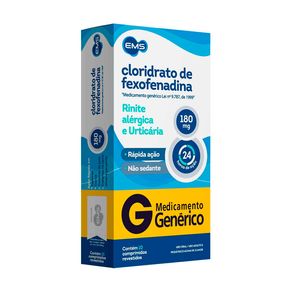 Cloridrato de Fexofenadina 180mg EMS 10 Comprimidos Revestidos
