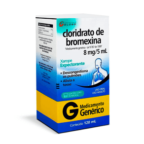 Cloridrato de Bromexina 8mg/5ml Globo 120ml