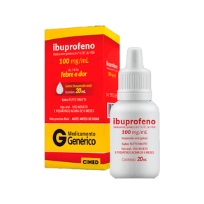 Ibuprofeno 100mg Cimed Sabor Tutti Frutti Suspensão Oral 20ml