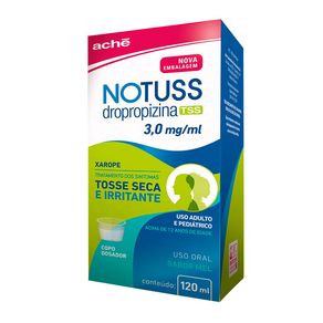 Notuss 3,0mg/ml Xarope Adulto e Pediátrico Sabor Mel 120ml + Copo Dosador