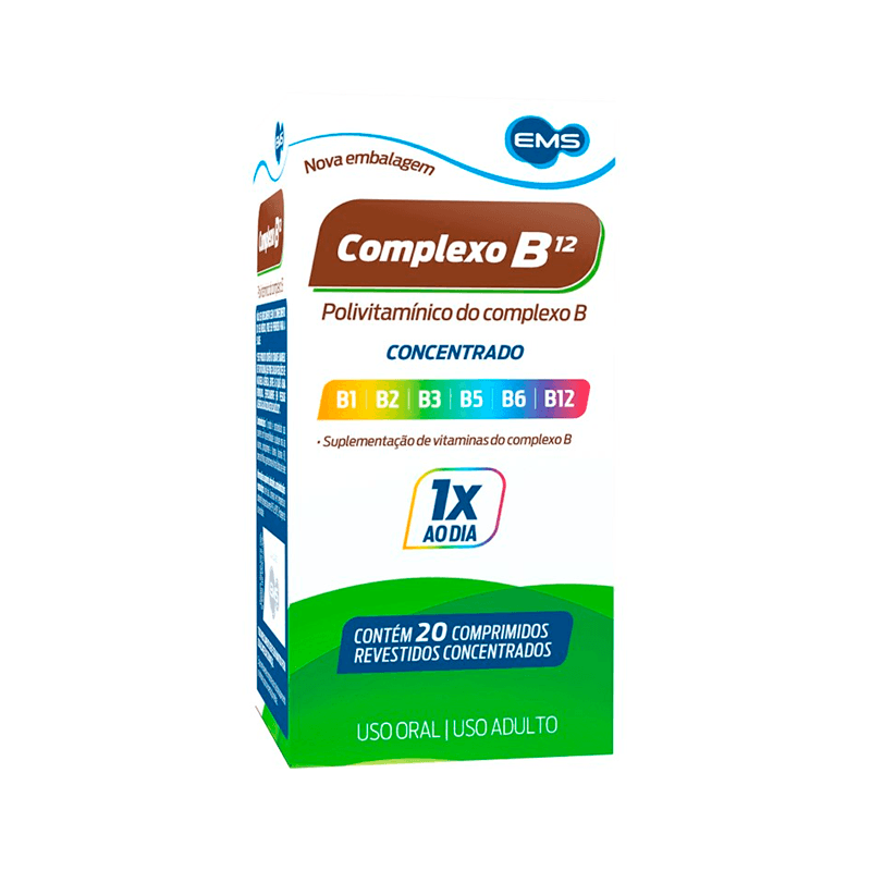 Polivitamínico Complexo B12 Concentrado 20 Comprimidos Revestidos