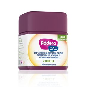 Suplemento Alimentar Vitamina Addera Cal 2.000 UI 30 Comprimidos Revestidos