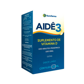 Suplemento de Vitamina D Aidê 3 Sabor Limão 20ml