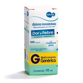 Dipirona Monoidratada 500mg/ml EMS Solução Gotas 10ml