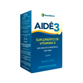 Suplemento de Vitamina D Aidê 3 Sabor Limão 10ml