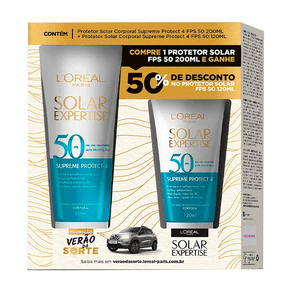 Kit Protetor Solar Corporal L'Oréal Paris Expertise Supreme Protect 4 FPS50 200ml + Protetor Solar Expertise FPS50 120ml