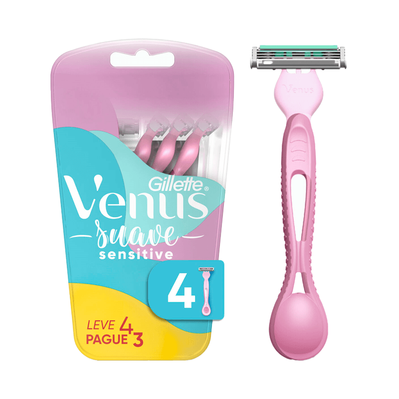 Aparelho de Depilar Gillette Venus Sensitive 4 Unidades