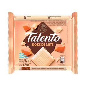 Chocolate Garoto Talento Branco com Doce de Leite 85g