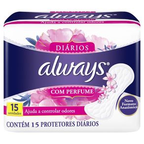 Protetores Diários Always Com Perfume 15 Unidades