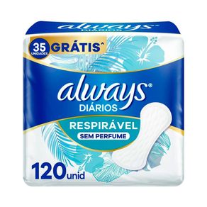 Protetor Diário Always Respirável Sem Perfume 120 Unidades