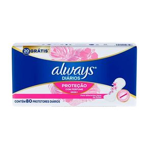 Protetor Diário Always Com Perfume 80 Unidades