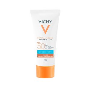 Protetor Solar Facial Vichy Hydra-Matte FPS50 Cor 4.0 30g