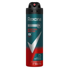 Desodorante Antitranspirante Aerosol Rexona Masculino Antibacterial Protection 150ml