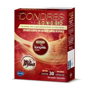 Suplemento Alimentar Condres Long Bio Colágeno Tipo 2 Curcumina 30 Cápsulas