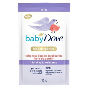 Refil Sabonete Liquido de Glicerina Baby Dove Hora de Dormir 180ml