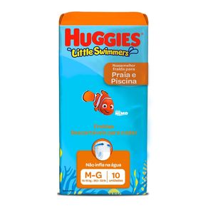 Fralda Praia e Piscina Huggies Little Swimmers M/G 10 Unidades