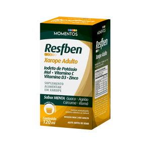 Suplemento Alimentar Resfben Xarope Adulto Sabor Menta 120ml + Copo Dosador