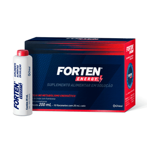 Suplemento Alimentar Forten Energy Sabor Limão com Framboesa 10 Flaconetes 20ml Cada