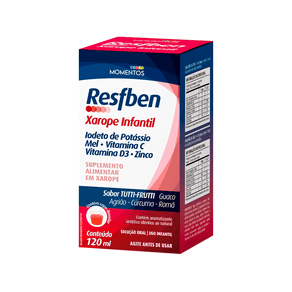 Suplemento Alimentar Resfben Xarope Infantil Sabor Tutti-Frutti 120ml + Copo Dosador
