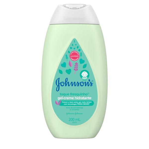 Gel Creme Hidratante Johnson's Baby Toque Fresquinho 200ml
