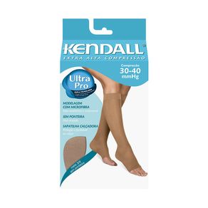 Meia Elástica Kendall 3/4 Extra Alta Compressão (30-40 Mmhg) Sem Ponteira Cor Mel Tamanho M