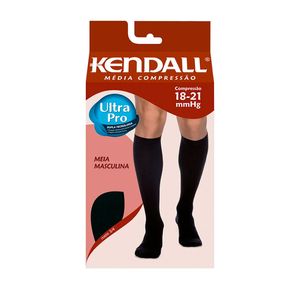 Meia 3/4 Masculina Kendall Média Compressão (18-21 mmHg) Cor Preta Tamanho M
