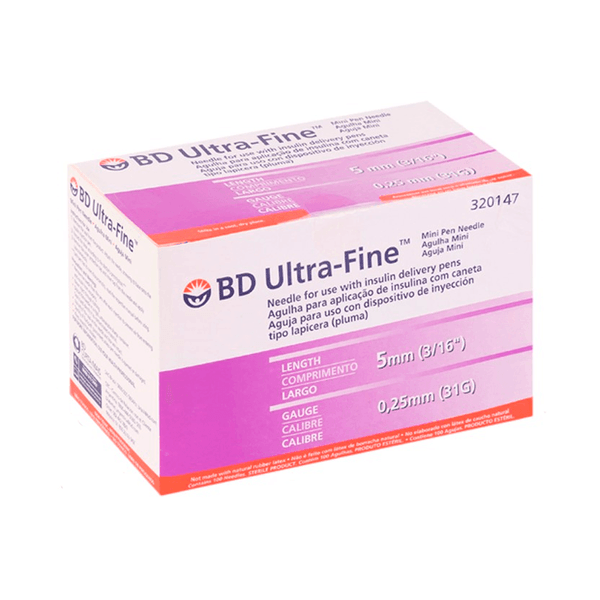 Agulha Descartável para Caneta de Insulina BD Ultra-Fine 5mm 100 Unidades