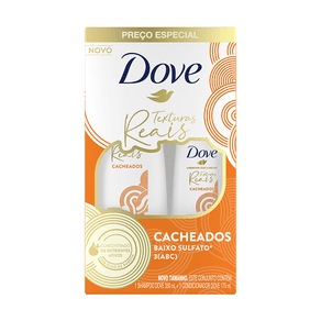 Kit Dove Texturas Reais Cacheados Shampoo 350ml + Condicionador 175ml