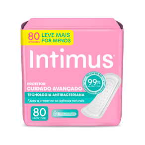 Protetor Diário Intimus Tecnologia Antibacteriana 80 Unidades