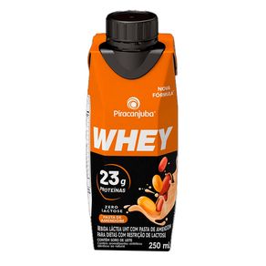 Bebida Láctea Piracanjuba Whey Zero Lactose Sabor Pasta de Amendoim 250ml