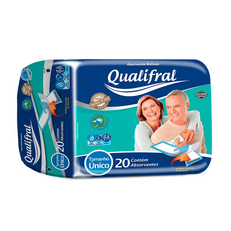 Absorvente Geriátrico Qualifral Tamanho Único 20 Unidades