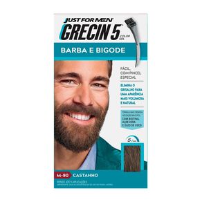 Tonalizante Grecin 5 Just For Men Color Gel Barba e Bigode M-90 Castanho
