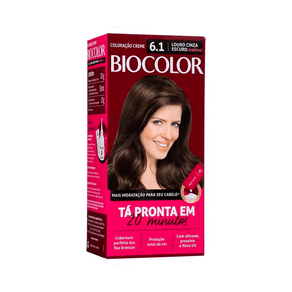 Tinta de Cabelo Biocolor Mini Kit Louro Cinza Escuro Moderno 6.1