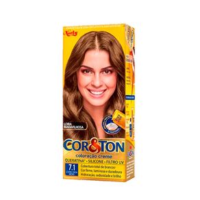 Coloração Cor&Ton Creme Niely 7.1 Louro Cinza Médio