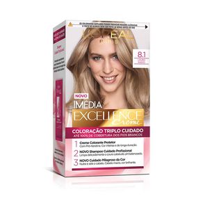 Coloração Imédia Excellence L'Oreal Creme 8.1 Louro Sueco