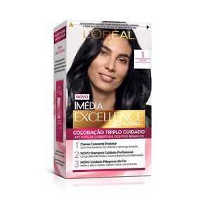 Coloração Imédia Excellence L'Oreal Creme 1 Preto