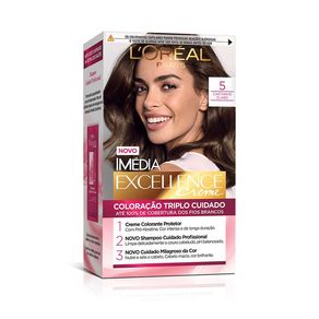 Coloração Imédia Excellence L'Oreal Creme 5 Castanho Claro