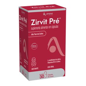 Suplemento Alimentar Zirvit Pré 30 Cápsulas Gelatinosas Duras