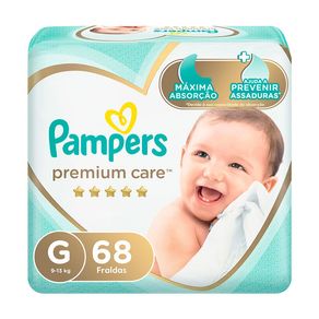 Fralda Pampers Premium Care Jumbo G 68 Unidades