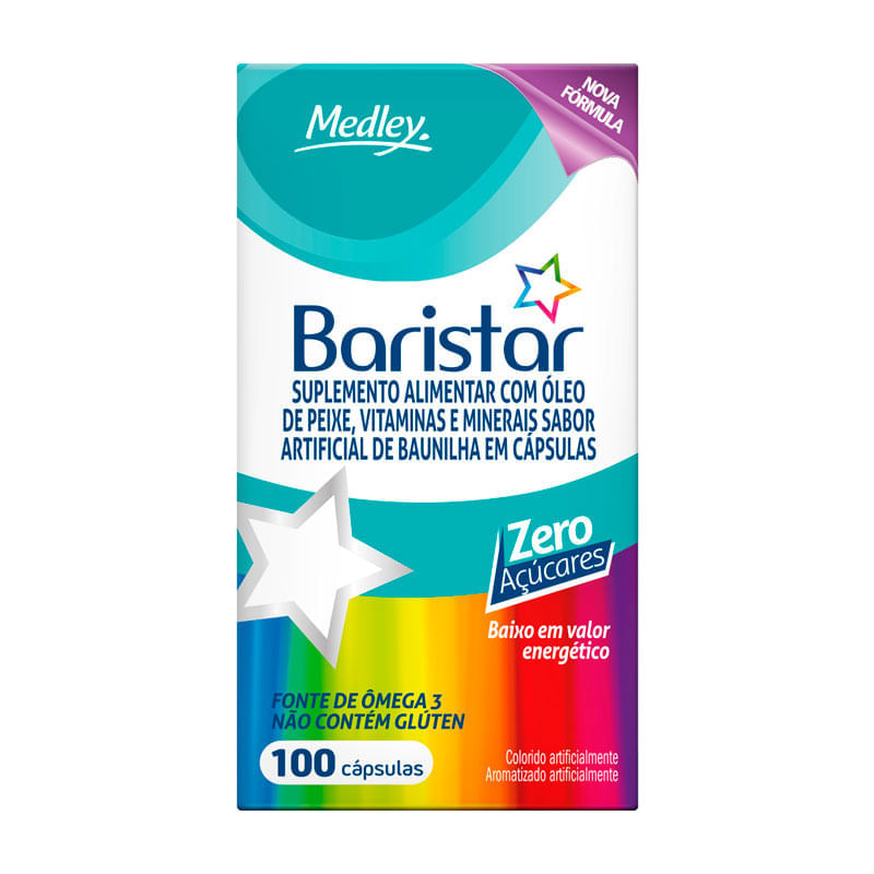 Suplemento Alimentar Baristar Zero Açúcar Sabor Baunilha 100 Cápsulas Moles