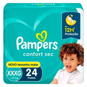 Fraldas Pampers Confort Sec XXXG 24 Unidades