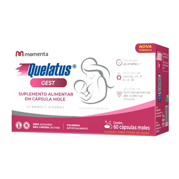 Suplemento Alimentar Quelatus Gest 60 Cápsulas Moles