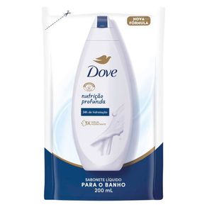 Refil Sabonete Liquido Dove Nutrição Profunda 200ml