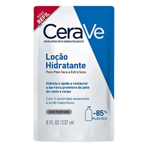 Refil Loção Hidratante Cerave Pele Seca e Extra Seca Sem Perfume 237ml