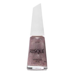 Esmalte Glitter Risqué Granulado Rosé 8ml